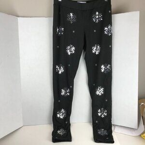 Womens Tipsy Elves Holiday Sequined black pants Size M